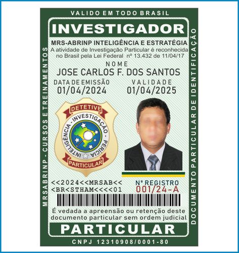 curso de agente de investigação particular em São Paulo SP kit aip-01