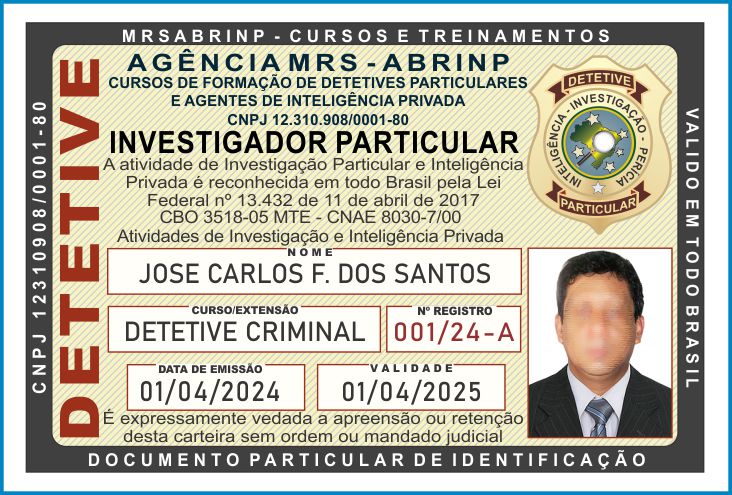 curso de detetive particular em São Paulo SP kit dc-02