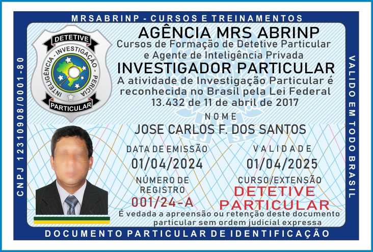 curso de detetive particular em São Paulo SP kit dp-02