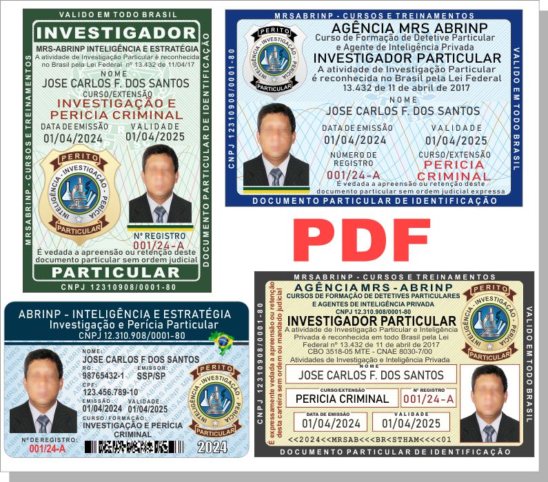 carteira curso Perito criminal particular