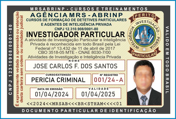 curso de detetive particular em São Paulo SP kit pc-03