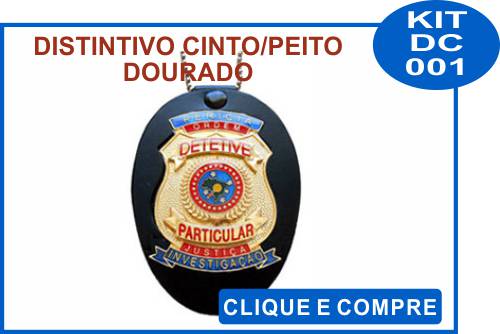 distintivo curso detetive particular em Mato Grosso MT modelo 001