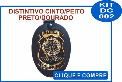 distintivo curso detetive particular em Mato Grosso MT modelo 002