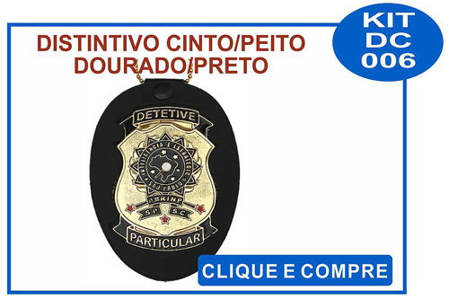 distintivo curso detetive particular em Mato Grosso MT modelo 003