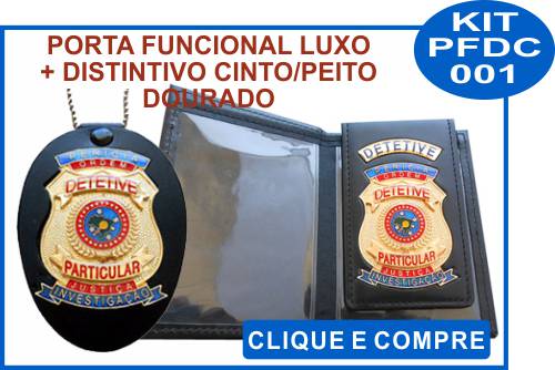 carteira distintivo curso detetive particular em Mato Grosso MT modelo 001