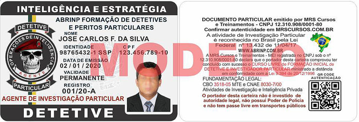 carteira Agente de Investigação particular Mato Grosso