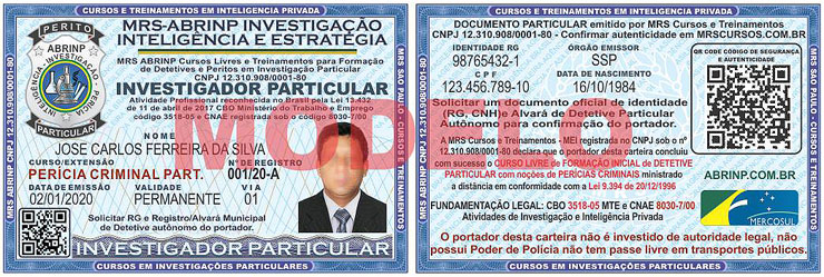 cateira verde curso Perito Criminal Particular Mato Grosso